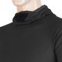 MERINO DF men's long shirt. sleeve with hood black