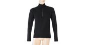 MERINO EXTREME men's long sleeve zipped shirt black