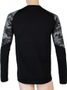 MERINO IMPRESS men's long shirt. sleeve black/honeycomb