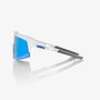 Speedcraft - Matte White - HiPER Blue Multilayer Mirror Lens