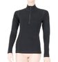 MERINO DF women's long sleeve zipper shirt black