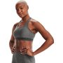 UA Crossback Mid Heather Bra, Gray