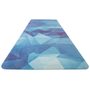 Yoga mat natural rubber, pattern K, 4 mm - blue crystal