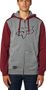 Destrakt Zip Fleece, grey/red