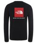 M L/S RED BOX TEE TNF BLACK