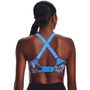 UA Infinity High Print Bra, Pink/blue