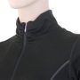 MERINO ACTIVE women's long sleeve T-shirt stand-up zipper black