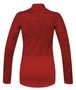 Women's long T-shirt with zipper red