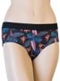 MERINO IMPRESS ladies panties black/floral