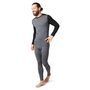 M MERINO 250 BASELAYER PATTERN CREW, medium gray tick stitch