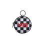 WM COIN PURSE KEYCHAIN BLACK CHECKERBOARD