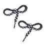 CHECKERBOARD LACES 36, Black White Checkerboard