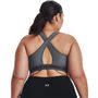 UA Crossback Mid Heather Bra, Gray