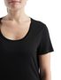 W Sphere II SS Scoop Tee, BLACK