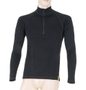 MERINO DF men's long shirt. sleeve zipper black