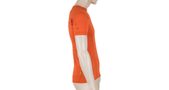 MERINO AIR men's shirt neck sleeve dark orange