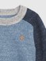 487166-00 Dětský pletený svetr Modrá