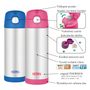 Baby thermos with straw 470 ml pink