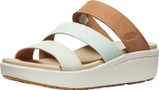 ELLECITY SLIDE WOMEN, natural leather/clearly aqua