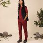 S/F Rider's Hybrid Trousers W, Bordeaux Red