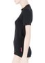 DOUBLE FACE women's T-shirt neck sleeve black