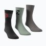 CREW SOCKS 3PACK, Black Green Charcoal