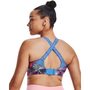 UA Infinity High Print Bra, Pink/blue