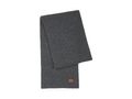 Rib Knit Scarf with Victorinox Leather Patch, Dark Grey