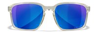 ALFA Captivate Polarized - Blue Mirror - Smoke Grey/Gloss Clear Crystal