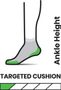 RUN TARGETED CUSHION ANKLE SOCKS, black