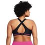 Crossback Mid Bra, Black / Black / Astro Pink