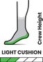 HIKE LIGHT CUSHION CREW SOCKS, black