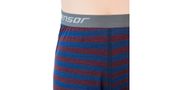 MERINO AIR SET children's long sleeve shirt + underpants blue/wine stripes