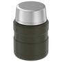 Food thermos with folding spoon and cup 470 ml military green