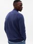 787038-00 Hladký pletený svetr Tmavě modrá
