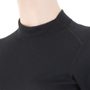 DOUBLE FACE women's T-shirt neck sleeve black