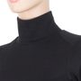 DOUBLE FACE women's turtleneck long sleeve black