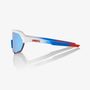 S2 - TotalEnergies Team Matte White / Metallic Blue - HiPER Blue Multilayer Mirror Lens