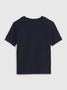 774154-02 Dětské tričko s logem Tmavě modrá