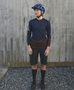 W's MTB Pure LS Jersey Turmaline Navy/Axinite Brown