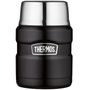 Food thermos with folding spoon and cup 470 ml mat black