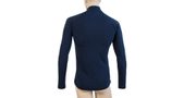 MERINO DF men's long shirt. sleeve zipper deep blue