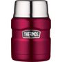 Food thermos with folding spoon and cup 470 ml raspberry