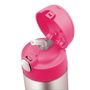 Baby thermos with straw 470 ml pink