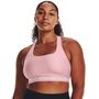 UA Crossback Mid Bra, Pink