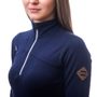 MERINO UPPER dámská mikina krátký zip deep blue