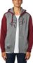 Destrakt Zip Fleece, grey/red