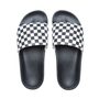 CHECKERBOARD SLIDE-ON SANDALS, (Checkerboard) White