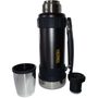 Durable drink thermos with handle 1,2 l black