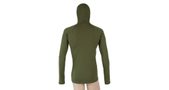 MERINO DF men's long shirt. sleeve with hood safari